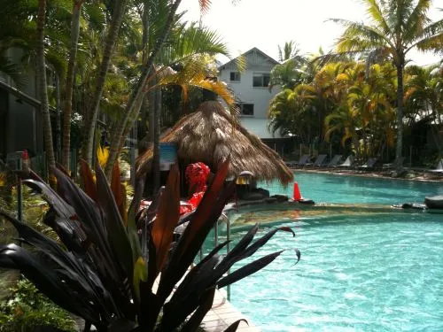 bali thatch roofing beside the pool